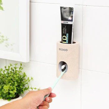 

ECOCO Auto Toothpaste Squeezer Wall-mounted Floating Toothpaste Squeezer Dispenser For Kids Bathroom Accessories Toothpaste Rack