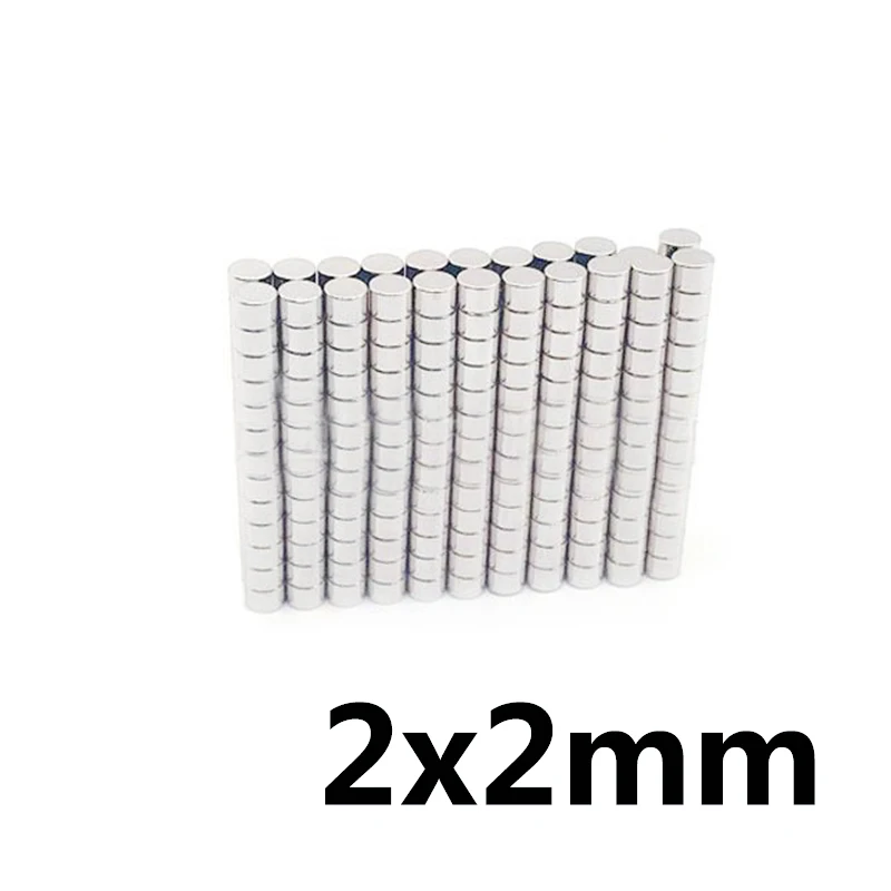 250/500/1000 шт. 2x2 мм мини круглый магнит N35 Супер Сильные Постоянные неодимовые