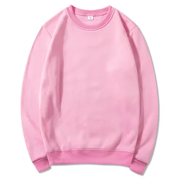 

Shun princes pink fashion Men Autumn Winter Warm Mens 2020 Pure cotton Solid Color Casual O-Neck Pull Homme Cotton Pullover Men