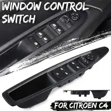 Interruptor de elevador de ventana delantero izquierdo del coche con botón de espejo retrovisor Manual para Citroen C4 2004-2010