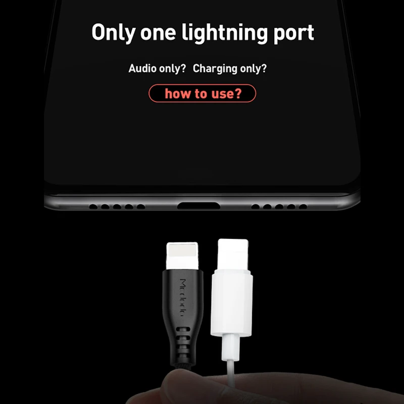 Аудио Aux адаптер Mcdodo для iPhone Xs Max Xr X 8 7 разъем наушников OTG кабель двойного