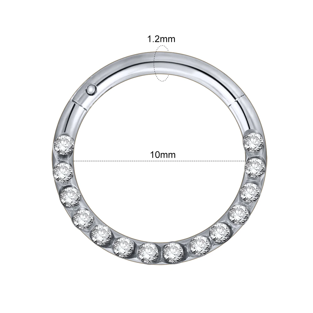 1PC 16G Stainless Steel CZ Nose Ring Stud Septum Ear Tragus Cartilage Daith Piercing Earrings Helix Conch Piercings Body Jewelry