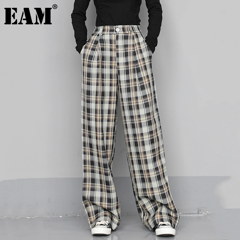 yellow and blue plaid pants