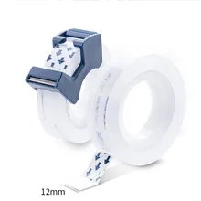

2pcs Clear Adhesive Tape with Tape Cutting Tool Writable Invisible Correction Tape School Stationery Protable Tape Dispenser