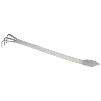 

2 in 1 Stainless Steel Bonsai Gardening Tools Root Rake Spatula Tweezers Garden K888