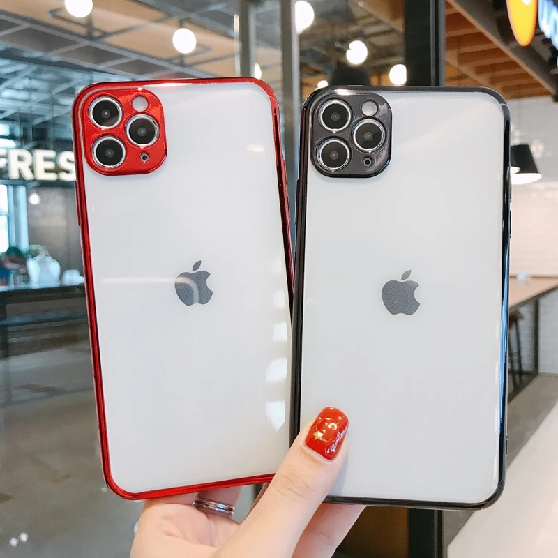 Прозрачный чехол для телефона iPhone 6 6S 7 8 Plus X XR XS Max 11 Pro SE 2020 мягкий чехол-накладка из