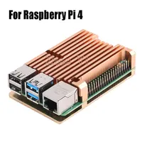 Aluminiowa obudowa zbroja ze stopu z radiator chłodzący podwójny wentylator dla Raspberry Pi 4 Model B 4