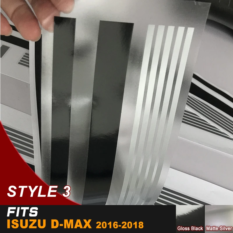 D-max полоса Боковая дверь графический винил гоночный автомобиль стикер для isuzu d-max CABINE CREW 4X4 2012
