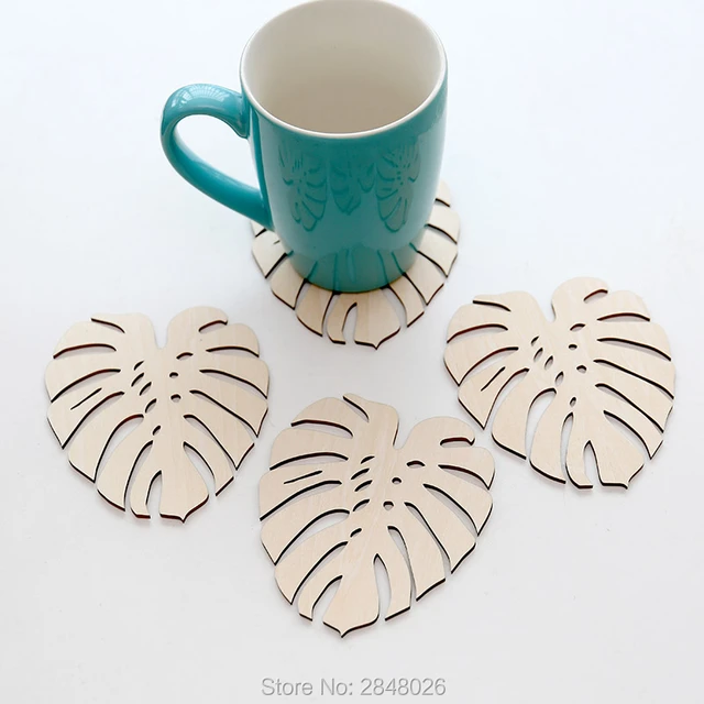  10pcs Wood Coasters for Crafts Cup Coaster Photography