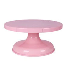 ABS пластиковая круглая подставка для торта, кухонная сковородка "сделай сам", инструмент для выпечки, тарелка для торта, поворотный стол, вращающаяся подставка для украшения кондитерских изделий