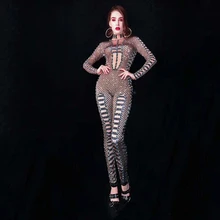 Стразы Roupa Feminina, комбинезон для ночного клуба, костюм певицы, одежда для выпускного вечера, одежда для сцены, платья для выступлений в африканском стиле для женщин