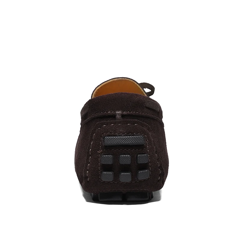 Loafers Men Car Driving Shoes Men's Casual Shoes Man Moccasins Cow Suede Leather Flats Zapatos Hombre Slip On Loafer Brown