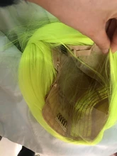 Peluca con malla Frontal de pelo lacio sintético Zesen 13*4 pelucas de Color degradado y Color verde peluca Frontal de encaje para mujer