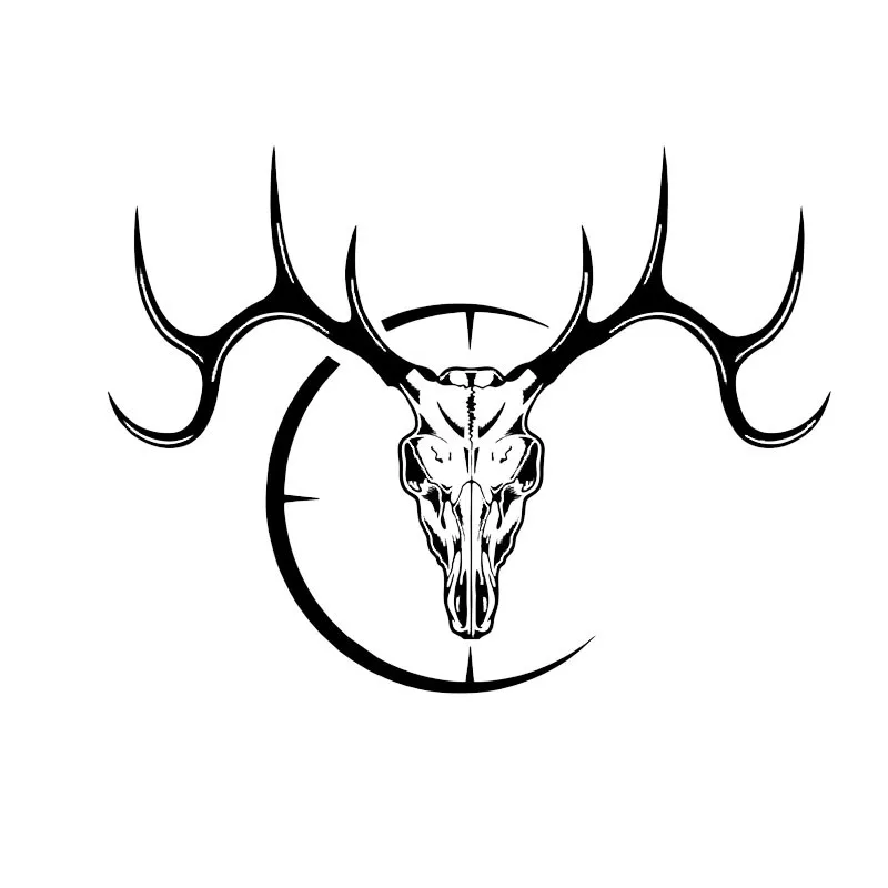 

Interesting Deer Hunter Skull Gun Scope Graphic Car Sticker Windshield Bumper Motorcycle Decor KK Vinyl Scratches Waterproof PVC