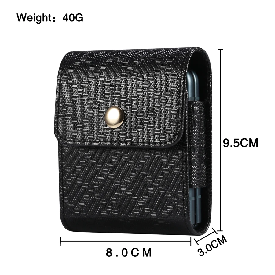 Luxurious Leather Flip Phone Case - Sleek Protective Pouch