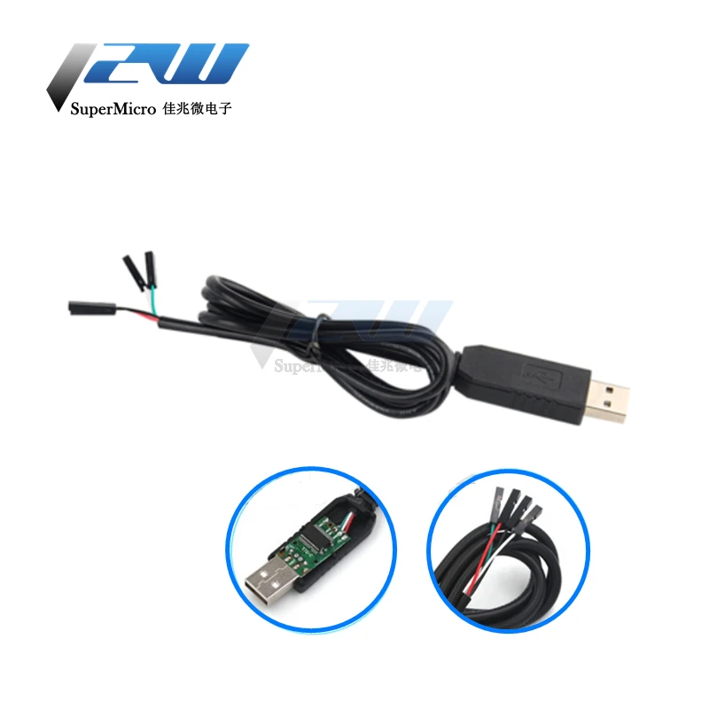 1 шт. PL2303 PL2303HX USB UART кабель TTL модуль 4 p pin RS232 конвертер|Электрические провода| |