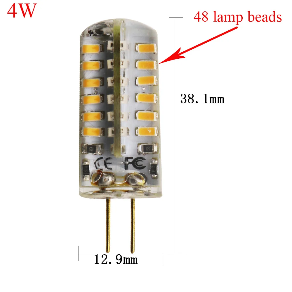 20 шт. G4 Светодиодный светильник 1,5 Вт 4 Вт двухконтактный светодиодный светильник 24X3014 SMD 15 Вт эквивалент галогенной лампы Небьющийся люмен угол луча DC12 - Испускаемый цвет: G4 DC12V SMD3014