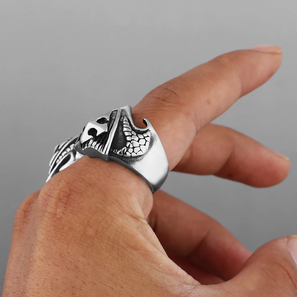 Anello Da Uomo In Acciaio Al Tanio Mini Interruttore Per Finestre Anello Di Autoprotezione Anello Da Donna Crociato Per Autodifesa Esterna Anti-lupo All'ingrosso - Foto 10