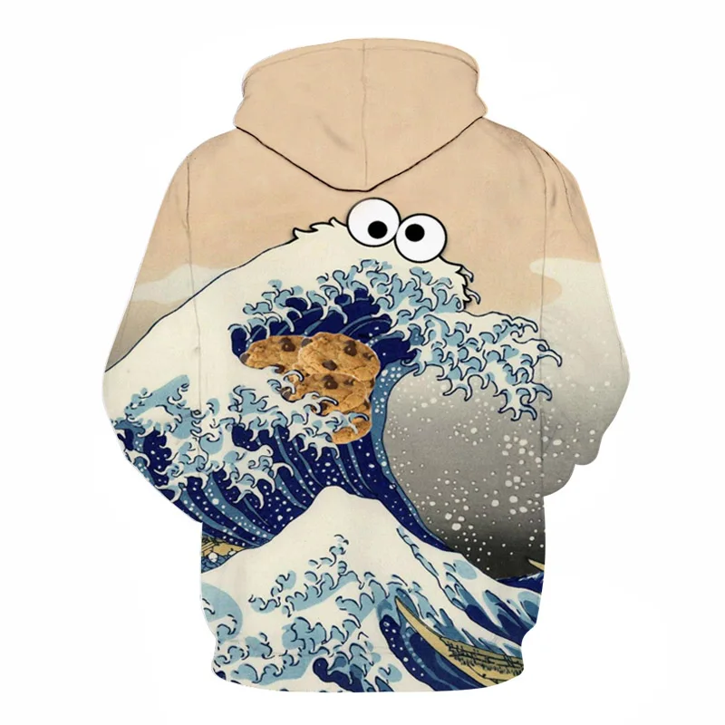 autumn latest men hoodies funny hip hop wave anime 3D printing pullovers men women casual long sleeve pocket hooded hoodies
