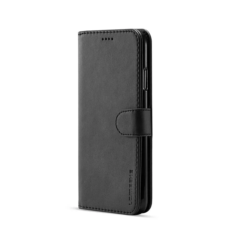 Black Роскошный чехол-книжка в стиле ретро из искусственной кожи, для iphone 8 Plus чехол-кошелек с отделением для карт, чехол для телефона для Xiaomi mi 5X 6X A1 mi 5X A2 Red mi 6 Pro - Цвет: Black