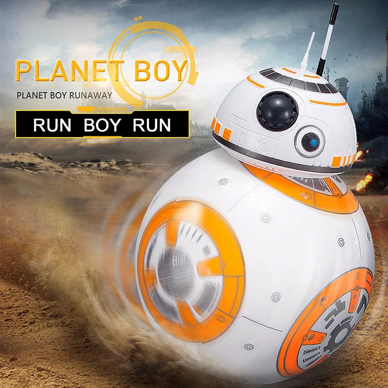 Mise à niveau 20.5cm télécommande Robot BB-8 balle RC Robot Intelligent 2.4G BB8 avec son Action Figure BB 8 cadeau jouets pour les enfants