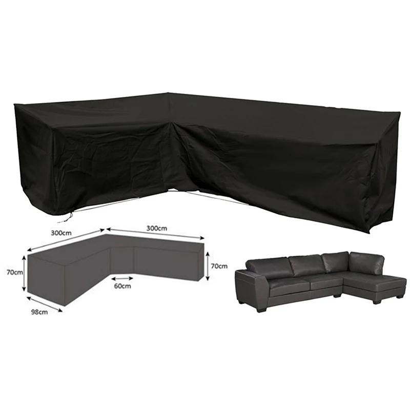Waterproof L-shaped corner outdoor sofa cover terrace garden furniture protective cover al-Purpose outdoor patio dust covers