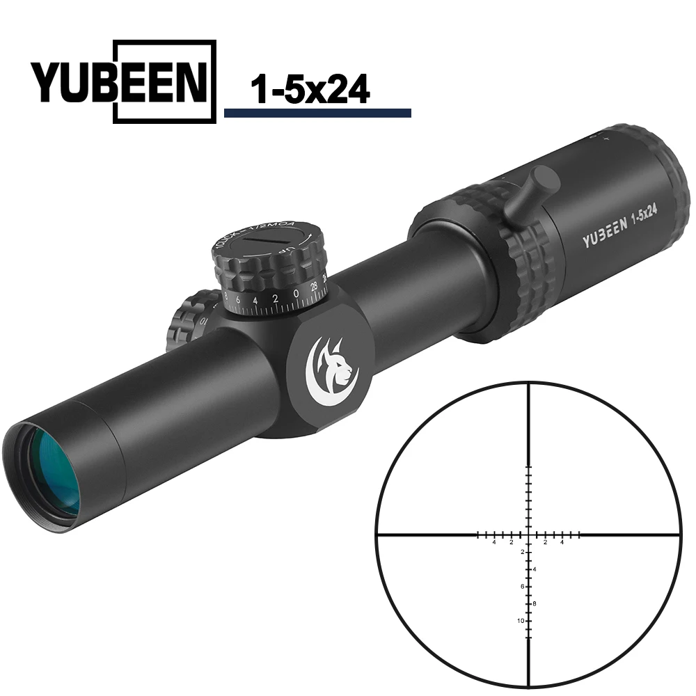 YUBEEN 1-5x24 прицел для винтовки тактический оптический охотничий страйкбола