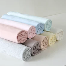 Ворсистая хлопковая трикотажная ткань для малышей, детская одежда, однотонная Удобная хлопковая фланелевая ткань