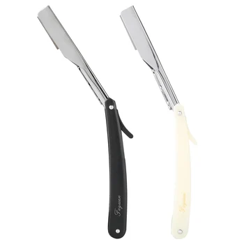 

Barber Razor Straight Edge Hair Clipper Salon Folding Blade Razor with Blade Shaving Razor Tools Haircut Hair Removal Tools