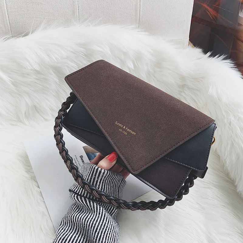 Маленькая сумка 2020 новая простая через плечо дикая сумка-мессенджер тканая