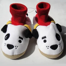 ; милые рождественские тапочки с собачкой; нескользящие теплые домашние тапочки для детей