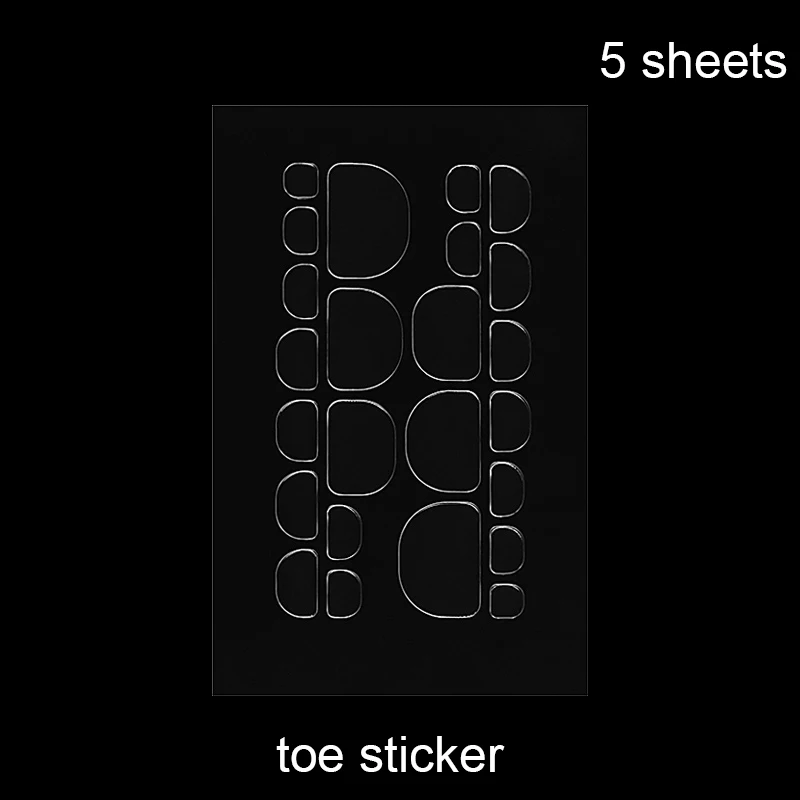 5Sheet-10Sheet поддельные ногти наклейки для пальцев ног прозрачные двухсторонние клейкие наклейки с лентами накладные ногти для наращивания ногтей - Цвет: 5pcs toe sticker