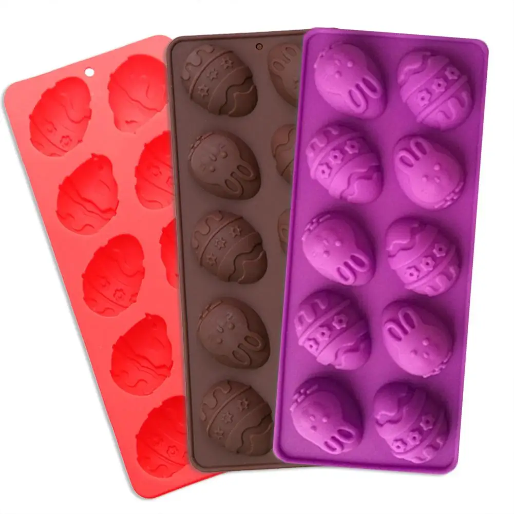 

10-Cavity Silicone Mold Cake Chocolate Easter Egg Mold Wedding Cake Decorating Tools Fondant Sugar Craft Cake Baking Mold Gadget