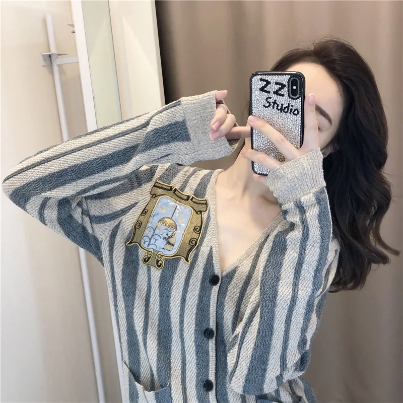 

New Sweater Cardigan Sweater for Autumn Wear In 2019 V-Neck Cardigans Women Sweater