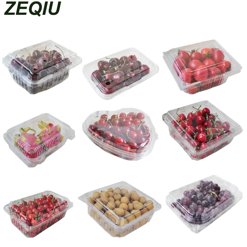ZEQIU одноразовая фруктовая упаковочная коробка прозрачный контейнер подходит для фруктового магазина супермаркета фруктового сада комплектации упаковки
