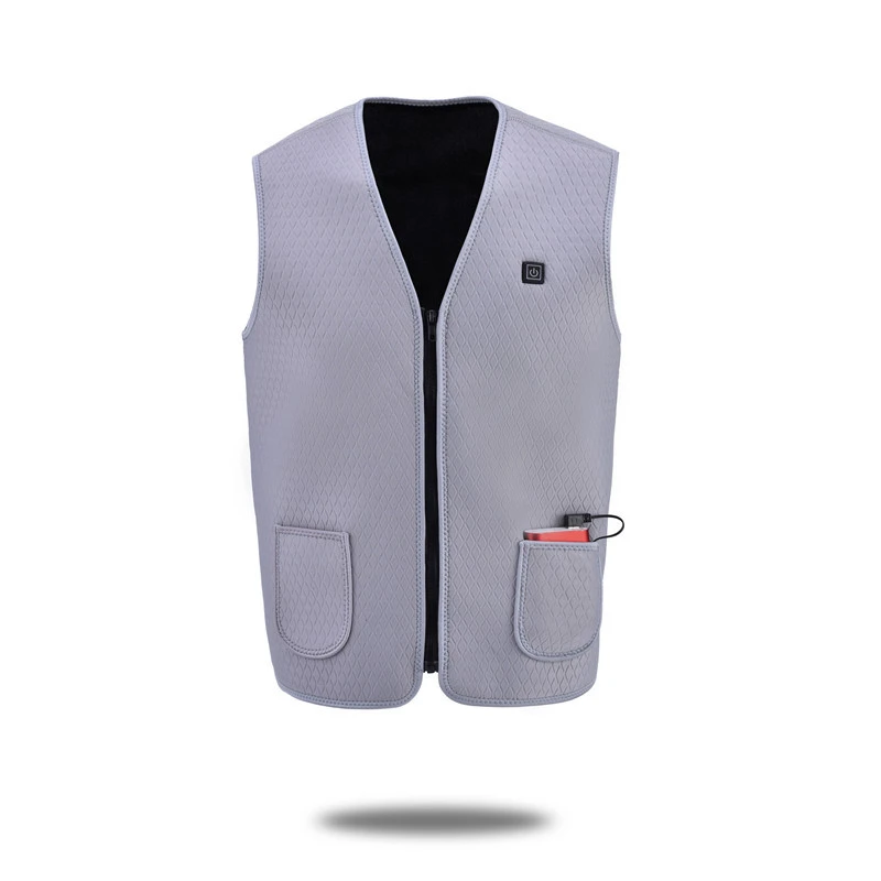 WOSAWE лыжный Термоодежда для улицы USB Инфракрасный Электрический Регулируемый нагревательный жилет Мужская и женская зимняя теплая нагревательная одежда - Цвет: Белый