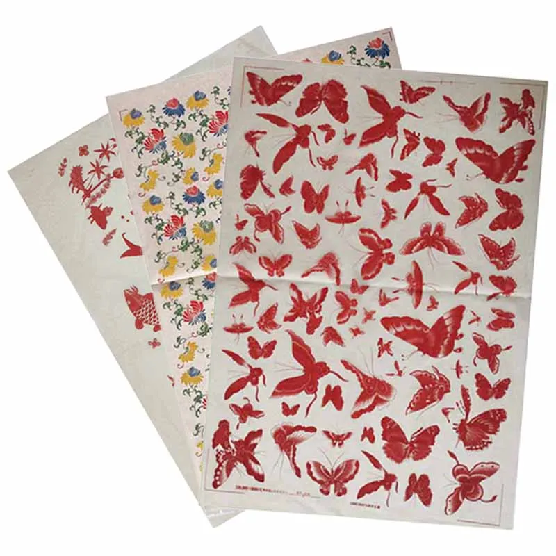 Pottery Ceramics Clay Transfer Paper Underglaze Colored Decal Flower Paper Jingdezhen High Temperature Firing DIY Stickers