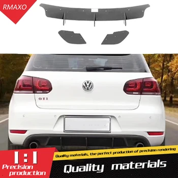 

For VW GOLF 6 GTI Body kit spoiler 2010-2013 For GOLF 6 R R20 ABS Rear lip rear spoiler back Bumper Diffuser Bumpers Protector