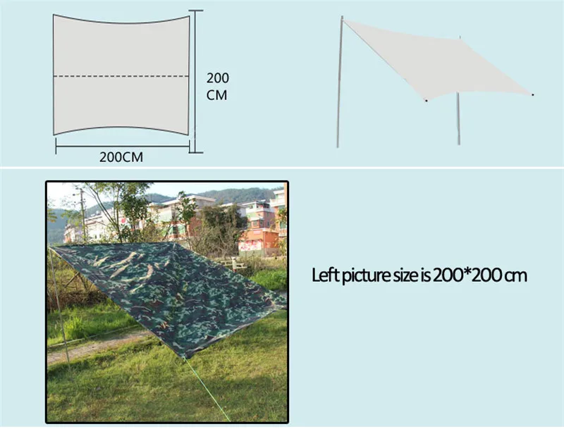Many Size Ultralight Hunting Camouflage Shelter Waterproof Tarp Awning Tent Sunshade Net Also Use for Camping Mat sunshade net camouflage netting waterproof tarpaulin ultralight tarp