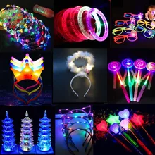 Светодиодный светильник, светящаяся повязка на голову, Корона Halo Angel, косплей, мигающие повязки на голову, концертные палочки, игрушки для карнавала, свадьбы, вечеринки