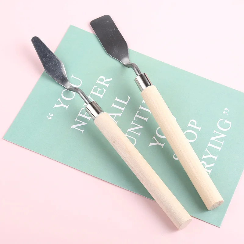 

1pcs Of Fine Art Oil Painting Scraper Paint Spatula Stainless Steel Paint Picking Knife Student Coloring Spatula 5pcs/set O