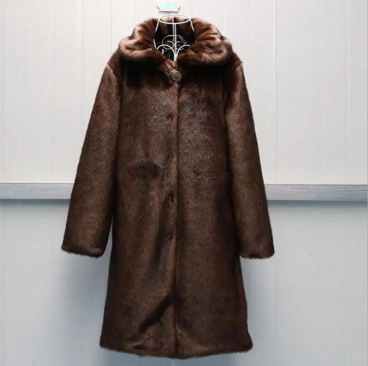 

S/9Xl Newest Womens Oversized Long Section Warm Fake Fur Outwears Winter Autumn Female Fashion Faux Fur Overcoats K1207
