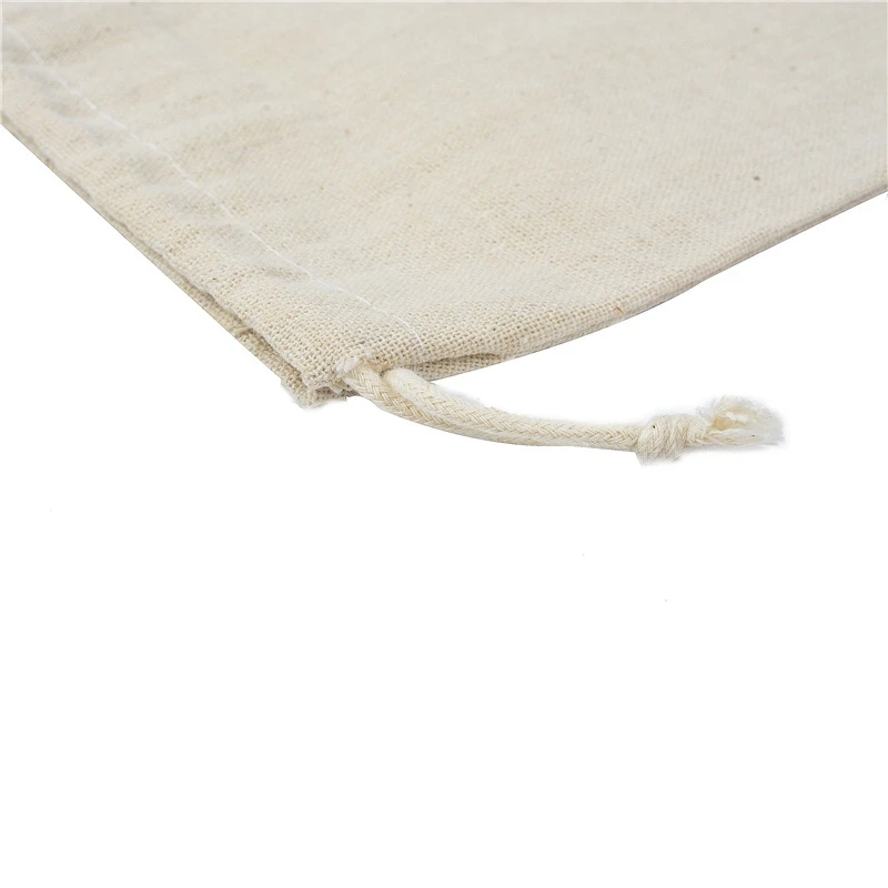 Best 50Pcs Handmade Muslin Cotton and Linen Drawstring Packaging Gift Bags for Coffee Bean Candy Jewelry Pouch Storage Wedding C