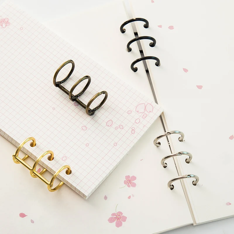 2pcs Metal Loose Leaf Book Binder Hinged Rings Album Scrapbook Clips Craft Photo Ring Desk Calendar Circle|Скрепки и скобы| |