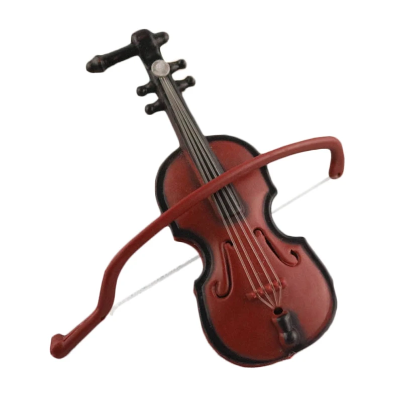 

Plastic Mini Violin Doll Accessories Crafts Toys DIY 1/12 Dolls Home Violin Music Instrument Miniatures Children Gift