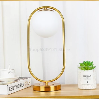 

Nordic Modern Glass Ball Table Lights LED Simple Bedroom Bedside Reading Desk Lamps Study Room Light Home Decor Lights Fixtures