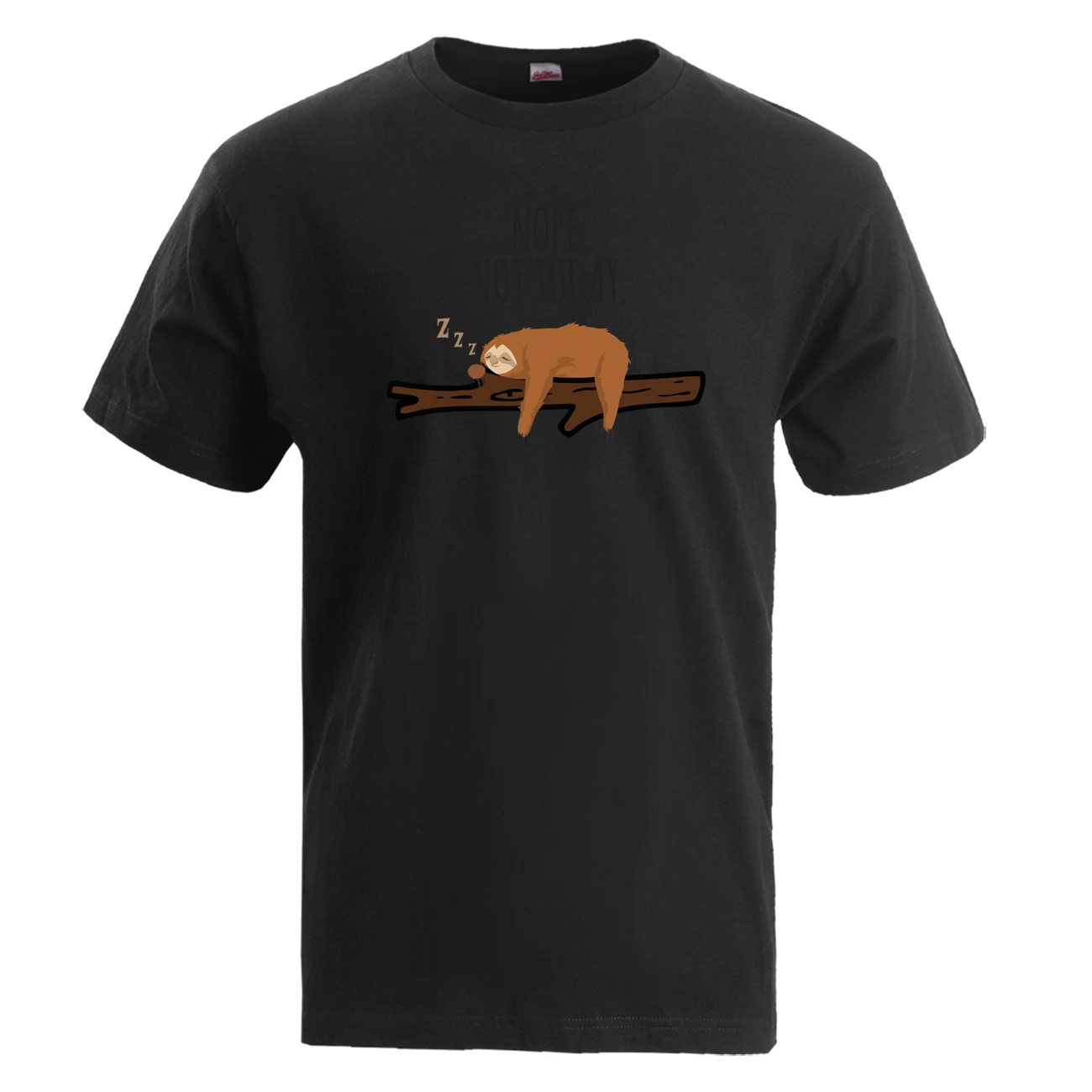 

Funny Animal Sloth Nope Not Today T-Shirt Men Harajuku Male Tshirt 2019 Summer Oversized Casual T Shirt 100% Cotton Camisetas