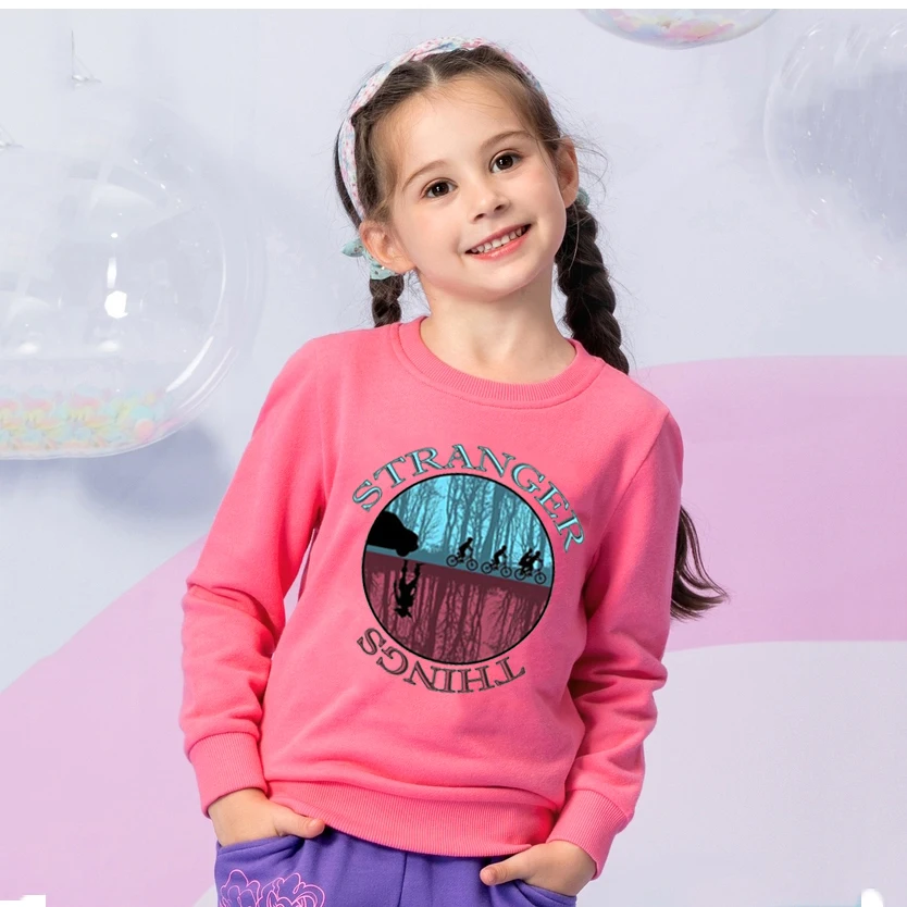 2019 Toddler Kids Baby Girl Stranger Things Print Hoodies Sweatshirts Clothes Infant Baby Girl Winter Pullover Hoodies Outfits