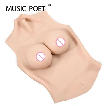 

New C/D Cup Simulated Boobs Crossdresser Breast Plate Silicone Artificial Breast Forms Tetas Sissy False Chest Boob Breast