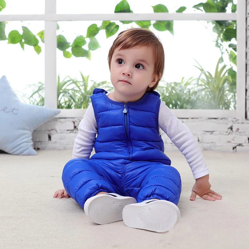 light blue Зимний хлопковый комбинезон для маленьких мальчиков и девочек; теплый детский комбинезон; комбинезоны для малышей; утепленный комбинезон для малышей - Цвет: light blue
